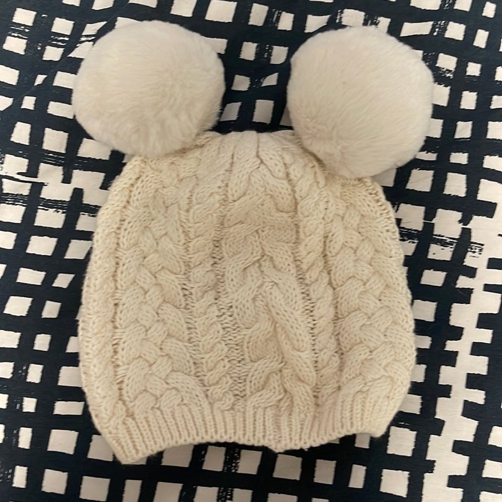 Knit hat from baby GAP. Super cute double Pom, Pom.